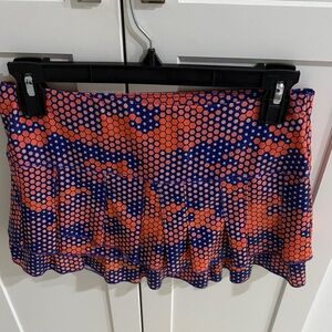 Vibrant Orange and Blue Women's Athletic Skort
